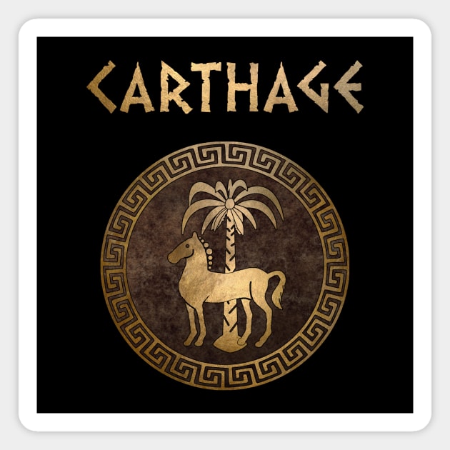 Carthage Ancient Symbol of Qart-Hadasht Magnet by AgemaApparel